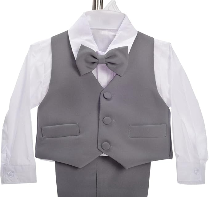Dressy Daisy Baby Toddler Boy 5 Pcs Set Formal Tuxedo Suits No Tail Wedding - Image 6