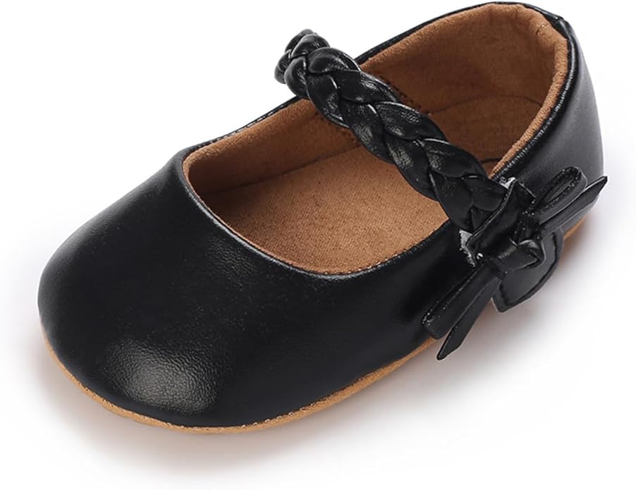 COSANKIM Baby Girls Mary Jane Flats Shoes Anti-Slip Rubber Sole Infant Toddler by COSANKIM