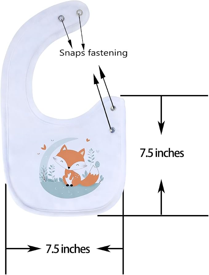 Maiwa 6 Pack Waterproof Cotton Baby Bibs - Image 2