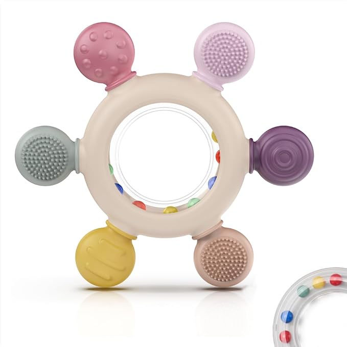 akolik Teething Toys for Babies, Baby Teethers Toy Teething Ring Silicone by Unknown