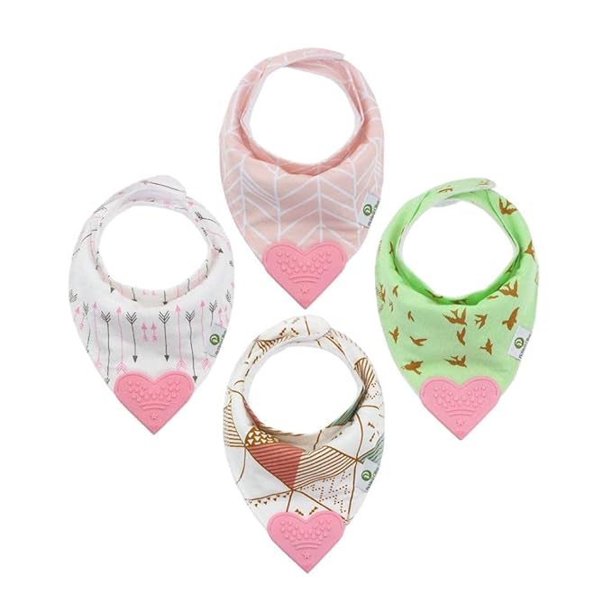 Baby Girl Bandana Teething Bibs by PickleOlive