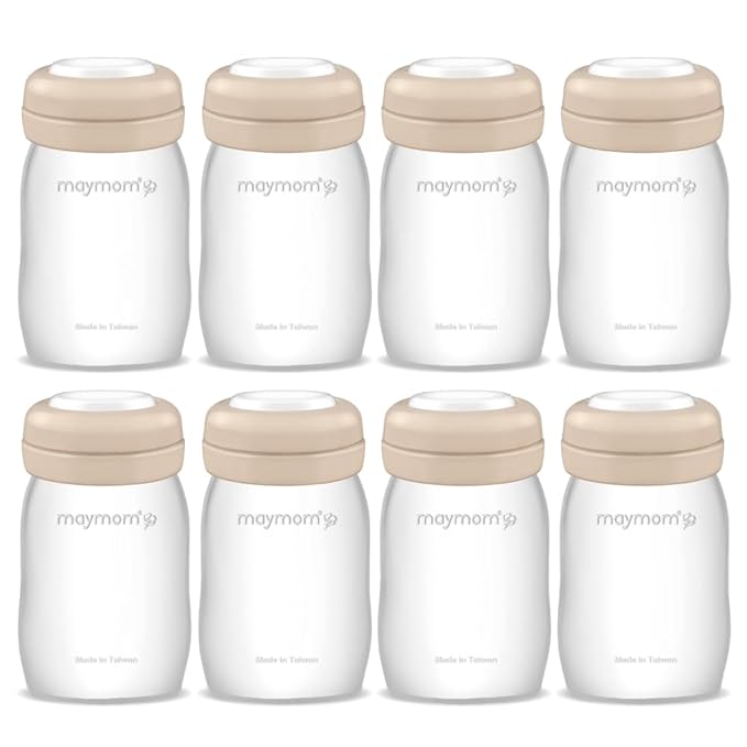 Maymom Wide Neck Breastmilk Collection n Storage Bottle 5.4 oz; Re-markable by Maymom