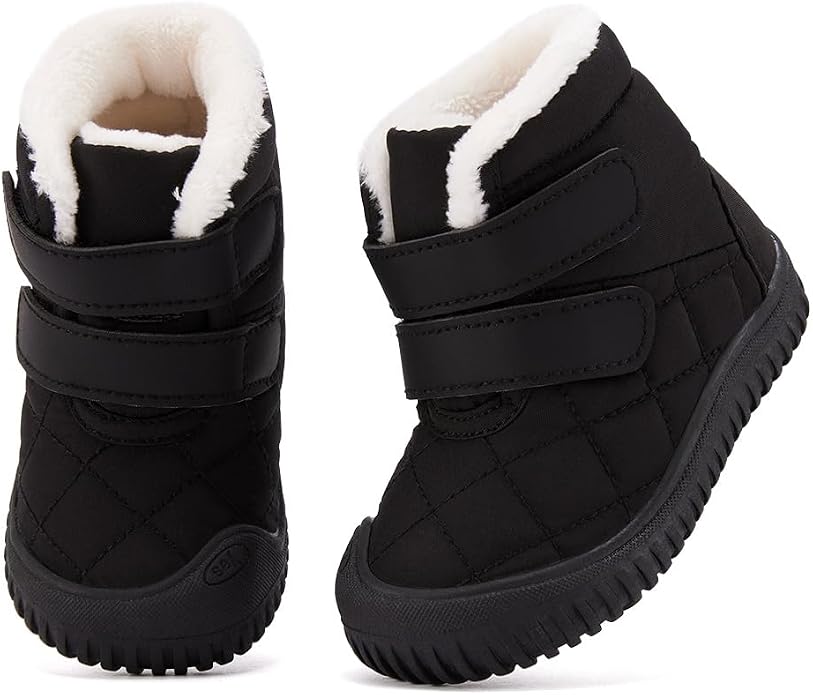 BMCiTYBM Toddler Baby Snow Boots Winter Shoes Boys Girls Cold Weather Baby Faux - Image 4