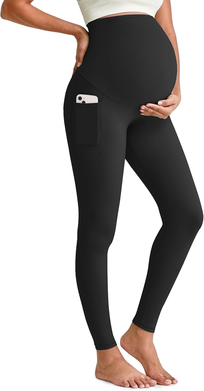 G4Free Maternity Leggings for Women Over The Belly Pregnancy Yoga Pants by G4Free