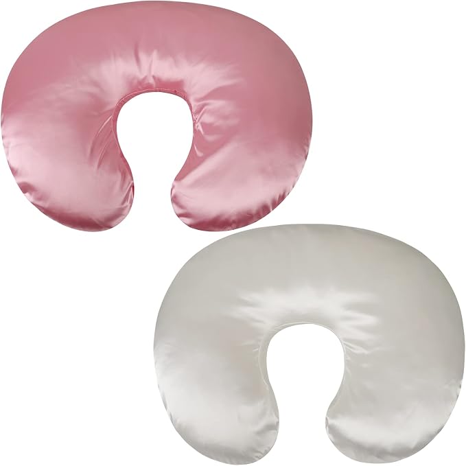 Satin Nursing Pillow Cover Set 2 Pack Ultra Soft Silk Compatible by Unknown