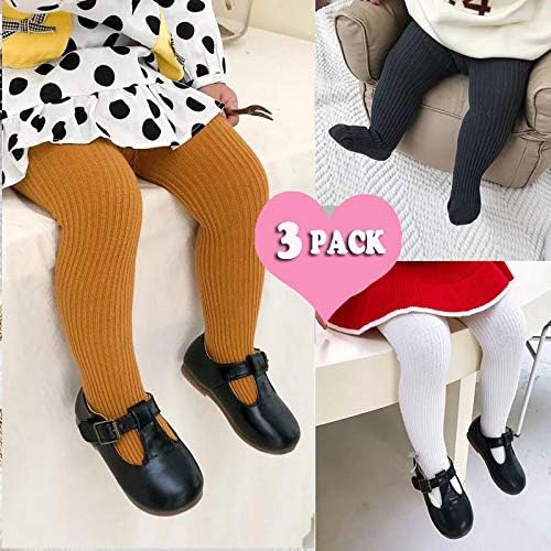 CECORC Baby Girls Tights Toddler Cable Knit Leggings Thick Cotton Infant - Image 5