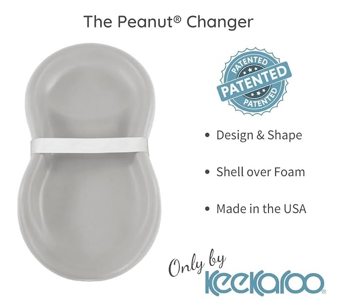 Keekaroo Peanut Changer Grey – The Original Made in USA Easy-to-Clean Changing - Image 7