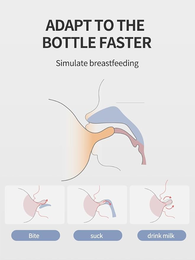 Glass Baby Bottles, Anti Colic Breastfeeding Bottle - Image 3