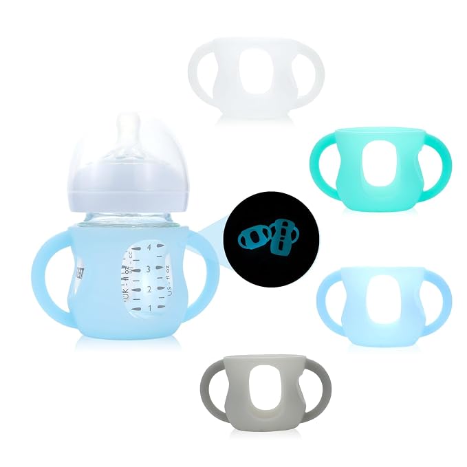 4-Pack Silicone Sleeves for Philips Avent Glass Bottles, BPA-Free by Unknown