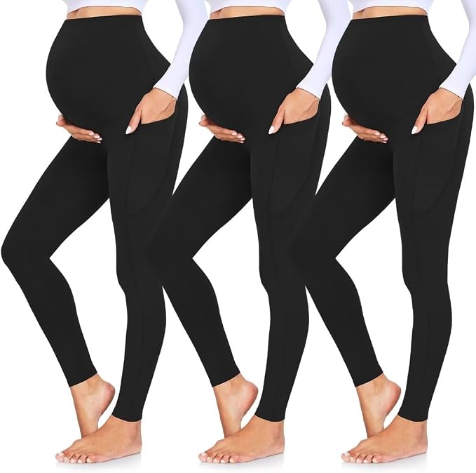 GROTEEN 3 Pack Women's Maternity Leggings by GROTEEN