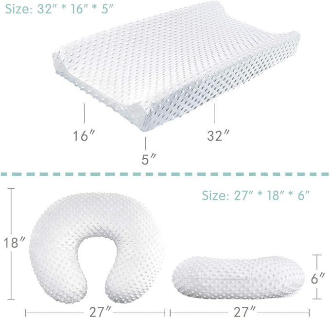 iEvolve Minky Nursing Pillow Cover Breast Feeding Pillow Cover Slipcover U Shape - Image 5