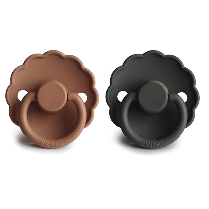 FRIGG Daisy Natural Rubber Baby Pacifier | Made in Denmark | BPA-Free 2-Pack - Image 2