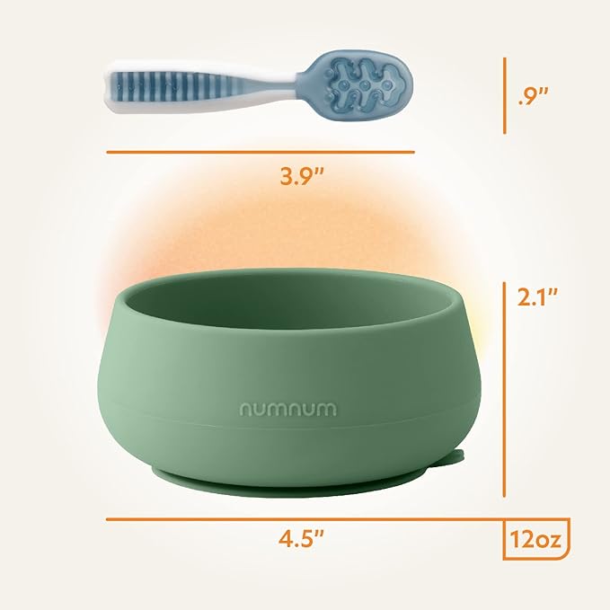 NumNum Baby Bowl & 2 Pack GOOtensils Baby Spoons, Suction Bowls - Image 8