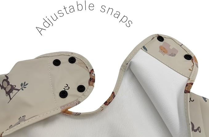 GZMM Waterproof Baby Bibs, Infant Toddler Long Sleeve Feeding Bib - Image 4