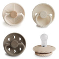 FRIGG SilkySoft Silicone Baby Pacifier 4-Pack Crystal Sparkle | Made in Denmark by mushie