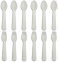 12 Pcs Kids Spoons and Forks Toddler Utensils Plastics Reusable Silverware Baby by Muulaii