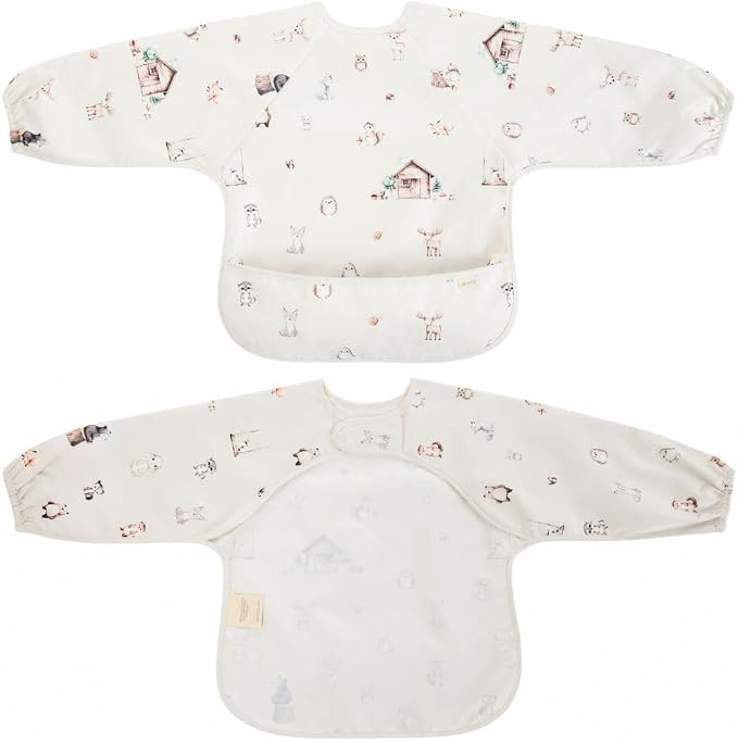 Ali+Oli Smock Bibs for Babies, BPA-Free Oeko-Tex Certified, Waterproof Baby by AliOli