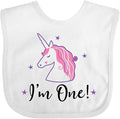 inktastic 1st Birthday Unicorn Baby Bib by Inktastic