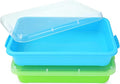 Sensory Bin Sand Tray with Lid for Toddlers 2 Pcs 15in Portable Sandbox Toy by LearningThroughPlay