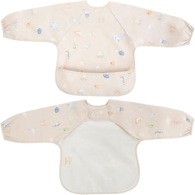 Ali+Oli Smock Bibs for Babies, BPA-Free Oeko-Tex Certified, Waterproof Baby by AliOli