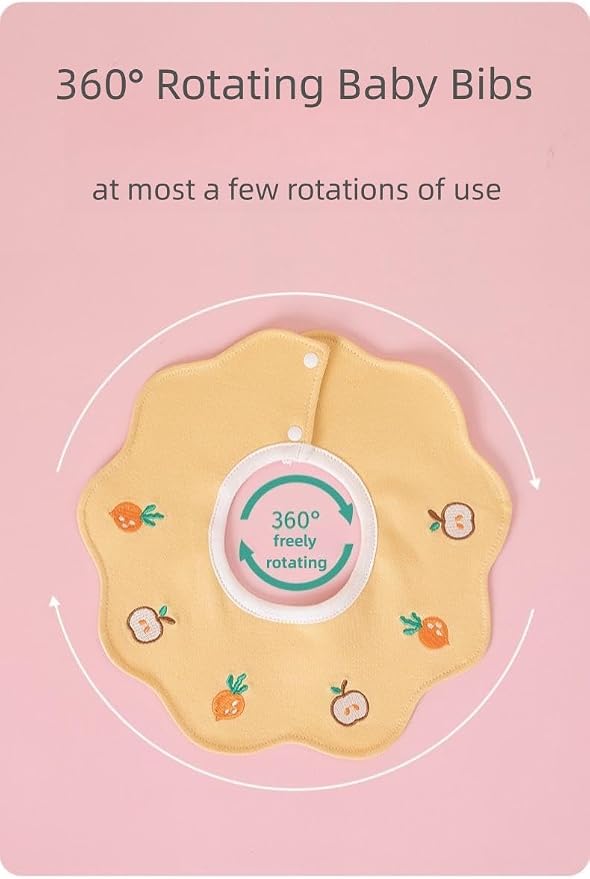 Newborn Pure Cotton Fabric Waterproof Breathable Petal Bib - Image 2
