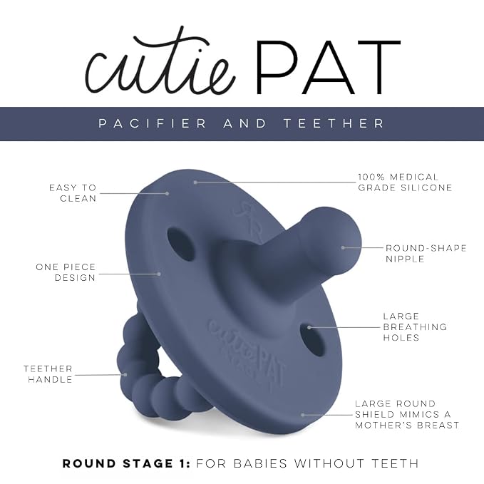 Ryan & Rose Cutie PAT All-in-One Pacifier and Teether Massaging Teething Ring - Image 2