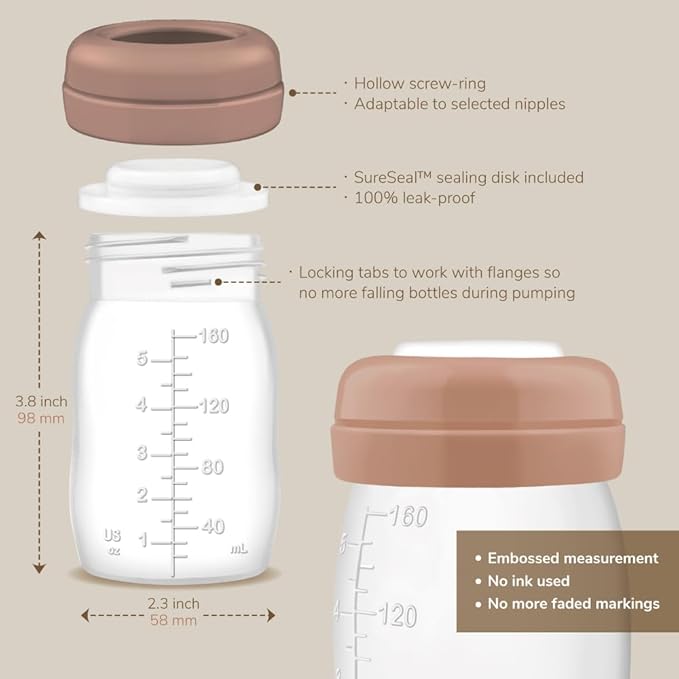 Maymom Wide Neck Breastmilk Collection n Storage Bottle 5.4 oz; Re-markable - Image 6