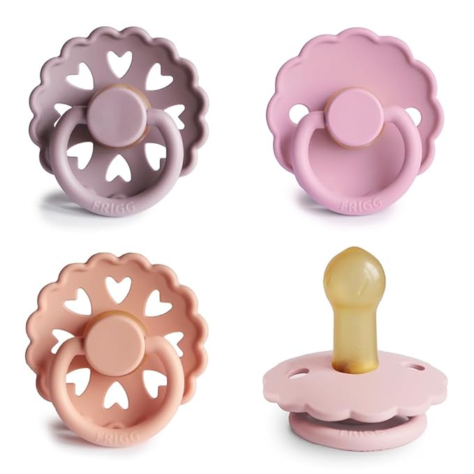 FRIGG Natural Rubber Baby Pacifier 4-Pack Sunset Bliss | Made in Denmark | by mushie