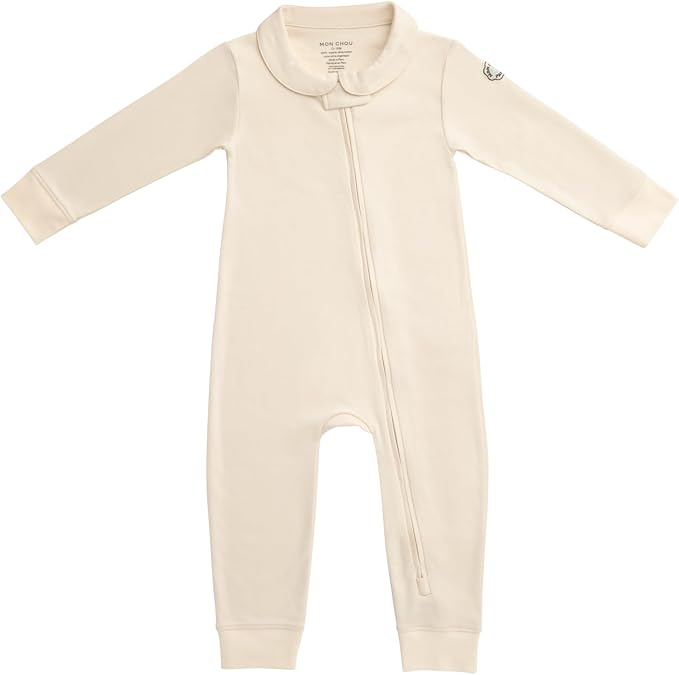 MON CHOU Organic Footless Baby Pajamas – 100% Pima Cotton, Ultra Soft, by MonChou