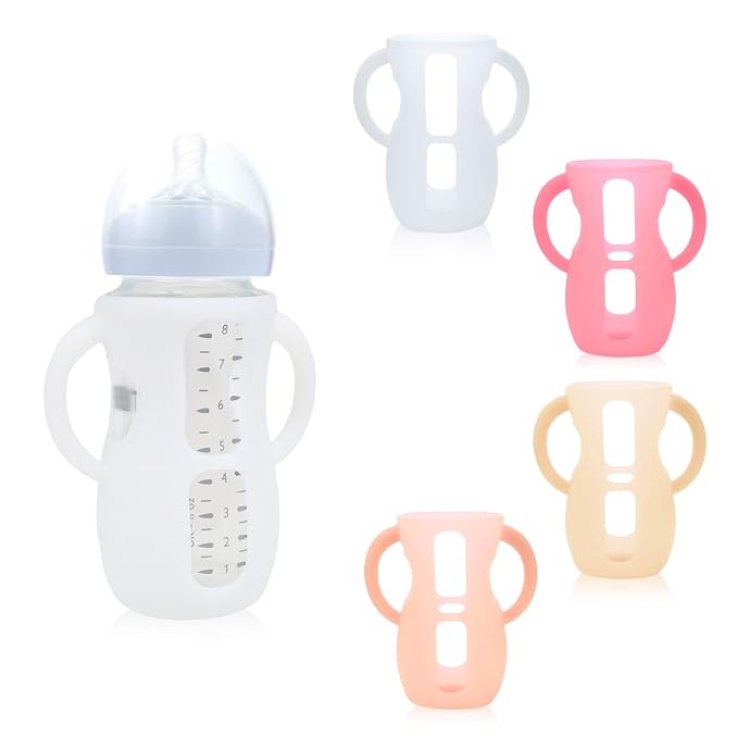 4-Pack Silicone Sleeves for Philips Avent Glass Bottles, BPA-Free by Unknown