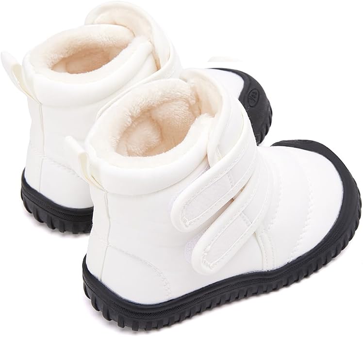 BMCiTYBM Toddler Baby Snow Boots Winter Shoes Boys Girls Cold Weather Baby Faux - Image 5