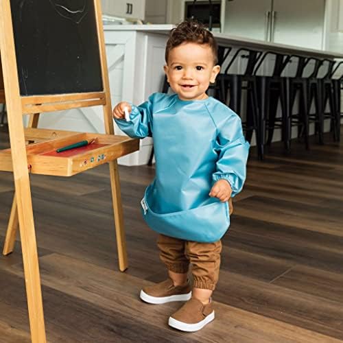 Tiny Twinkle Long Sleeve Bib for Babies & Toddlers – 2 Pack Waterproof Smock - Image 6