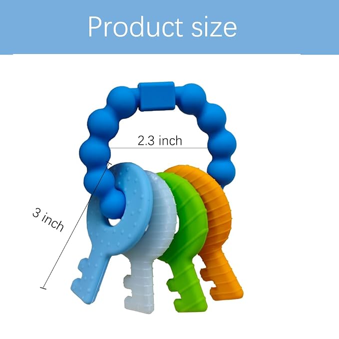 Baby Keys Teether Toys, Silicone Teething Toys - Image 2