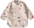 GZMM Waterproof Baby Bibs, Infant Toddler Long Sleeve Feeding Bib by GZMM