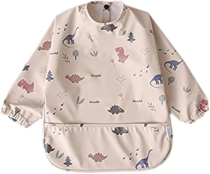 GZMM Waterproof Baby Bibs, Infant Toddler Long Sleeve Feeding Bib by GZMM