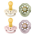 BIBS Boheme Soother 4-Pack | BPA Free Dummy Pacifier Round Nipple | Natural by BIBS