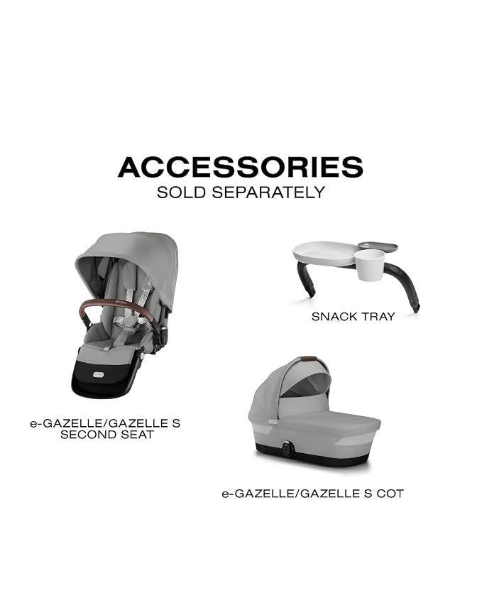 Cybex e-Gazelle S Electronic Assist Stroller – Gazelle S Single-to-Double - Image 9