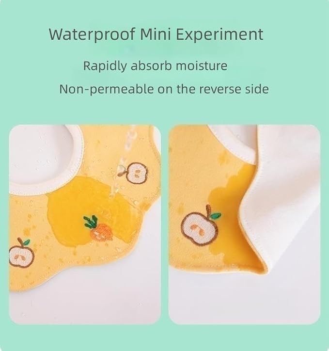 Newborn Pure Cotton Fabric Waterproof Breathable Petal Bib - Image 5