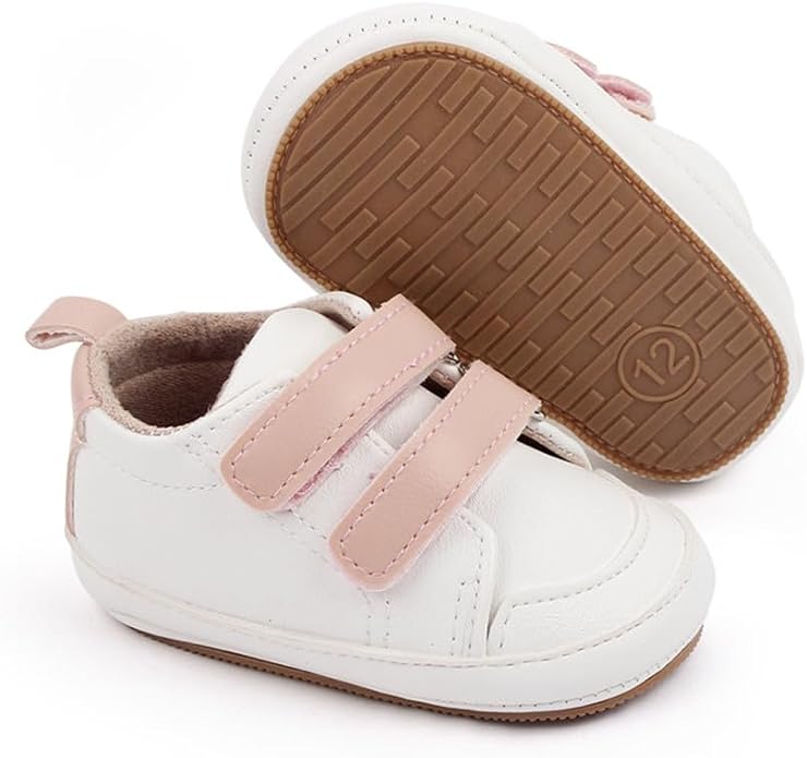 LONSOEN Baby Girls Boys Loafers Prewalker Dress Crib Shoes - Image 5