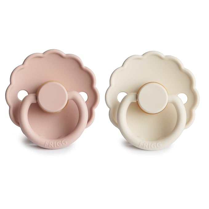 FRIGG Daisy Natural Rubber Baby Pacifier | Made in Denmark | BPA-Free 2-Pack - Image 2