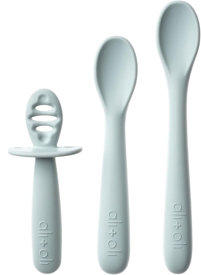 Ali+Oli Silicone Spoon Set for Baby Unbreakable Baby Spoons, Self Feeding - Image 2