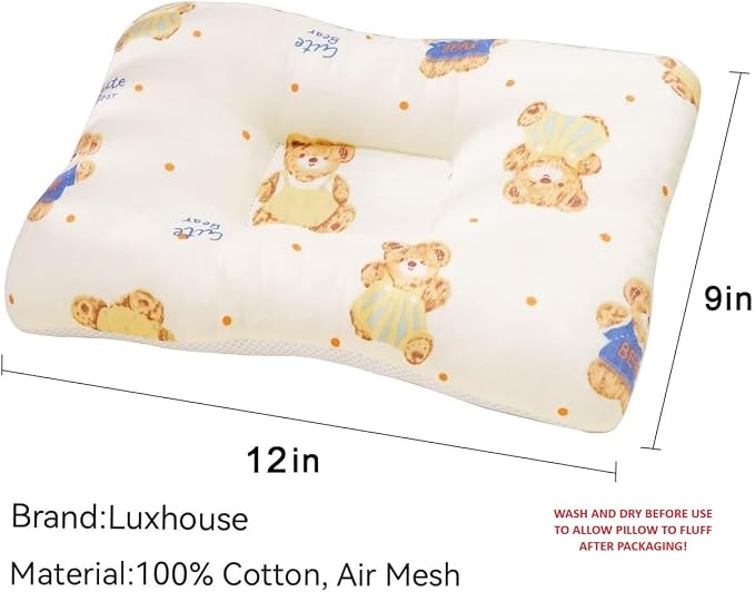 Unisex Pillow 13x9x2, Hypoallergenic Airmesh Breathable Cool 100% Cotton - Image 3