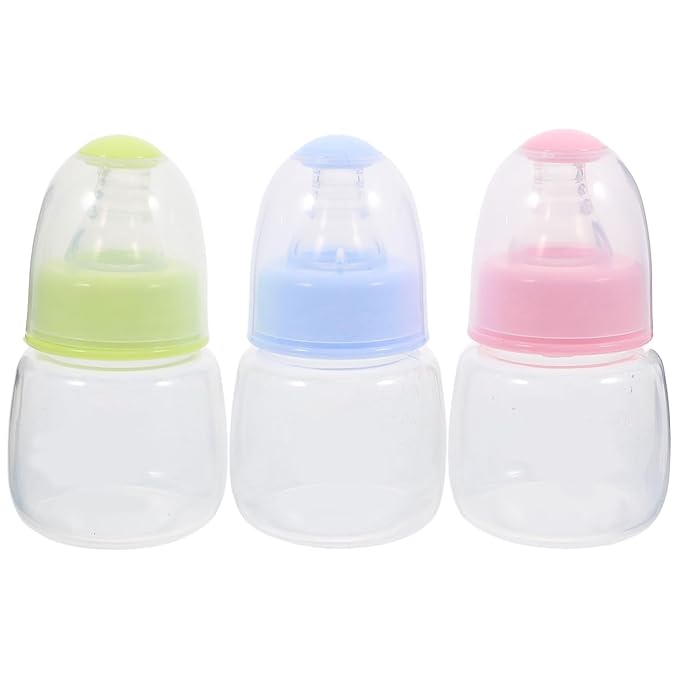 Kisangel Mini Baby Bottles 3pcs Baby Bottle Plastic Travel Food Feeder by Kisangel