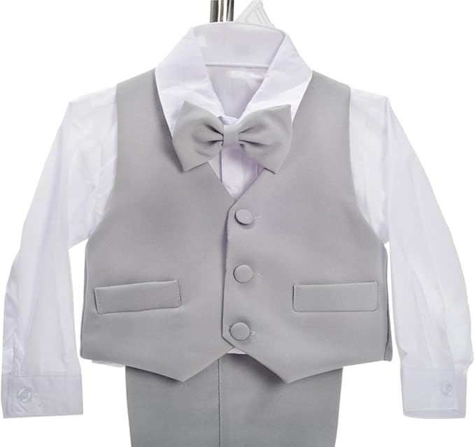 Dressy Daisy Baby Toddler Boy 5 Pcs Set Formal Tuxedo Suits No Tail Wedding - Image 5
