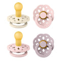 BIBS Boheme Soother 4-Pack | BPA Free Dummy Pacifier | Round Nipple | Natural by BIBS