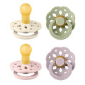 BIBS Boheme Soother 4-Pack | BPA Free Dummy Pacifier | Round Nipple | Natural by BIBS