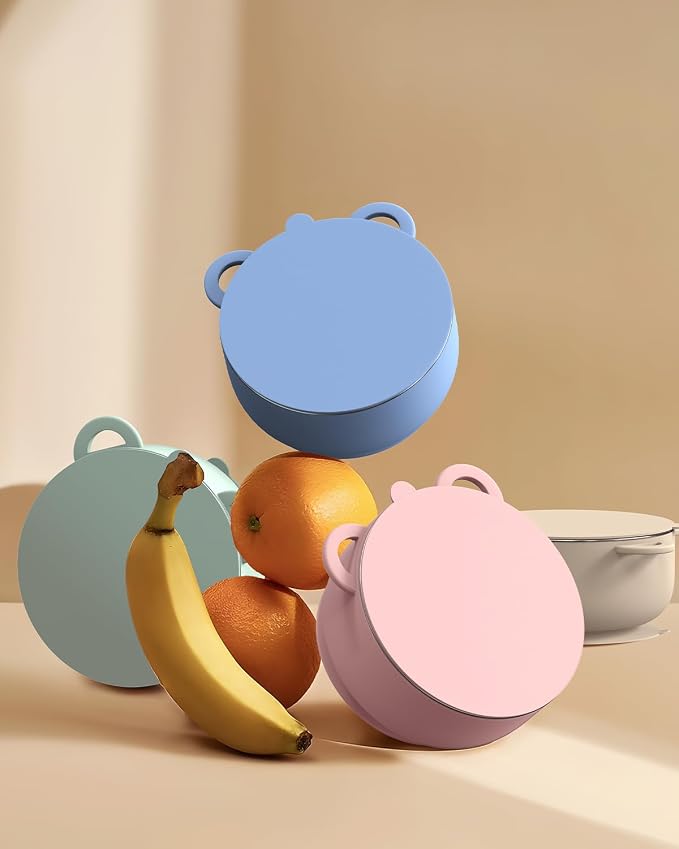 Baby Suction Bowls with Lids 4-Pack, 2-in-1 Stainless Steel 304 Toddler Bowl & - Image 7