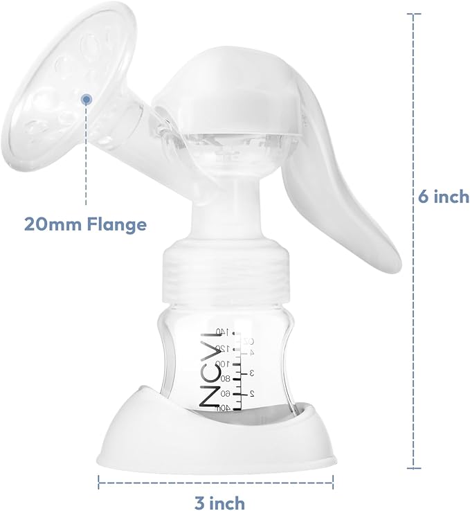 NCVI Manual Breast Pump for Breastfeeding Small Nipple, 20mm Silicone Soft - Image 7