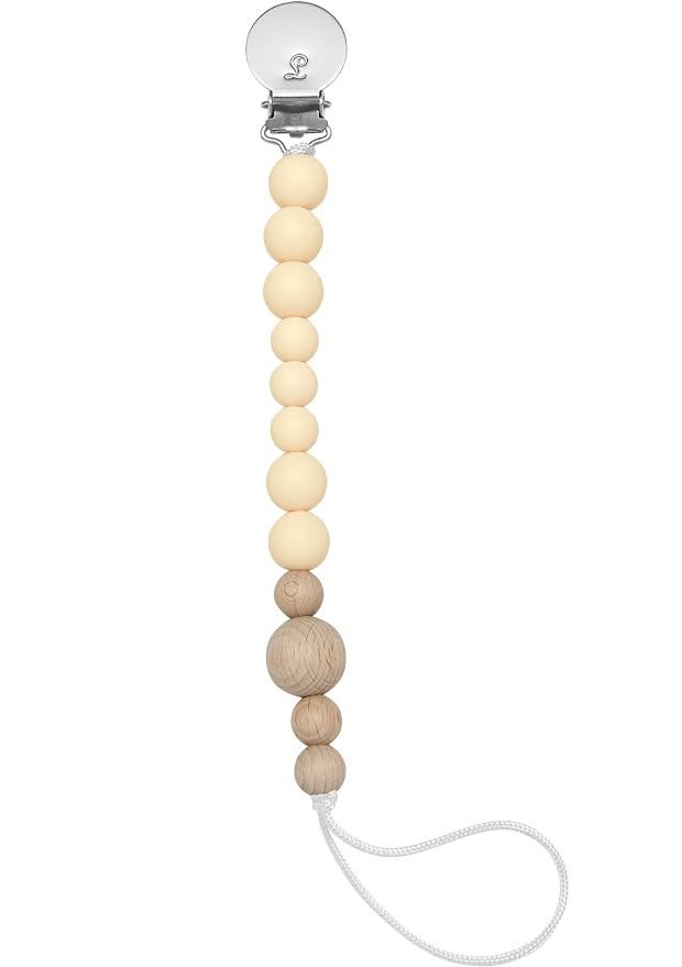 Colour Block Pacifier Clip – Food-Grade Silicone Soother Holder & Teether Strap by LoulouLollipop