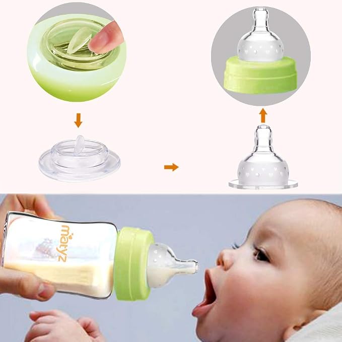Matyz Glass Breastmilk Storage Bottles, 6 Pack, 8 oz, Compatible - Image 5